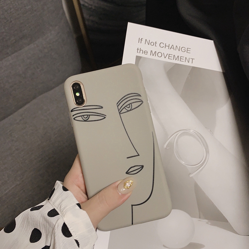 Ốp điện thoại hình vẽ đơn giản nghệ thuật cho Iphone 5/5S/6/6plus/6S/6S plus/6/7/7plus/8/8plus/X/XS/XS Max/11 293 | BigBuy360 - bigbuy360.vn