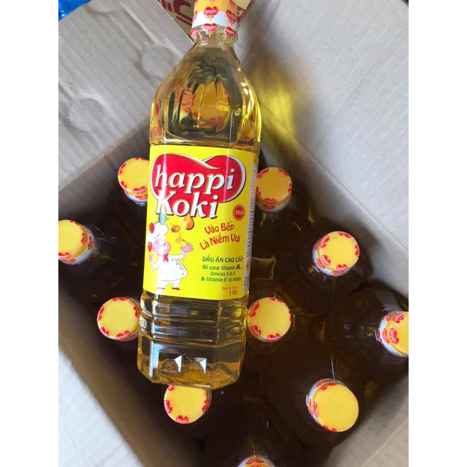 Dầu ăn Happy koki loại 1Lit date mới nhất