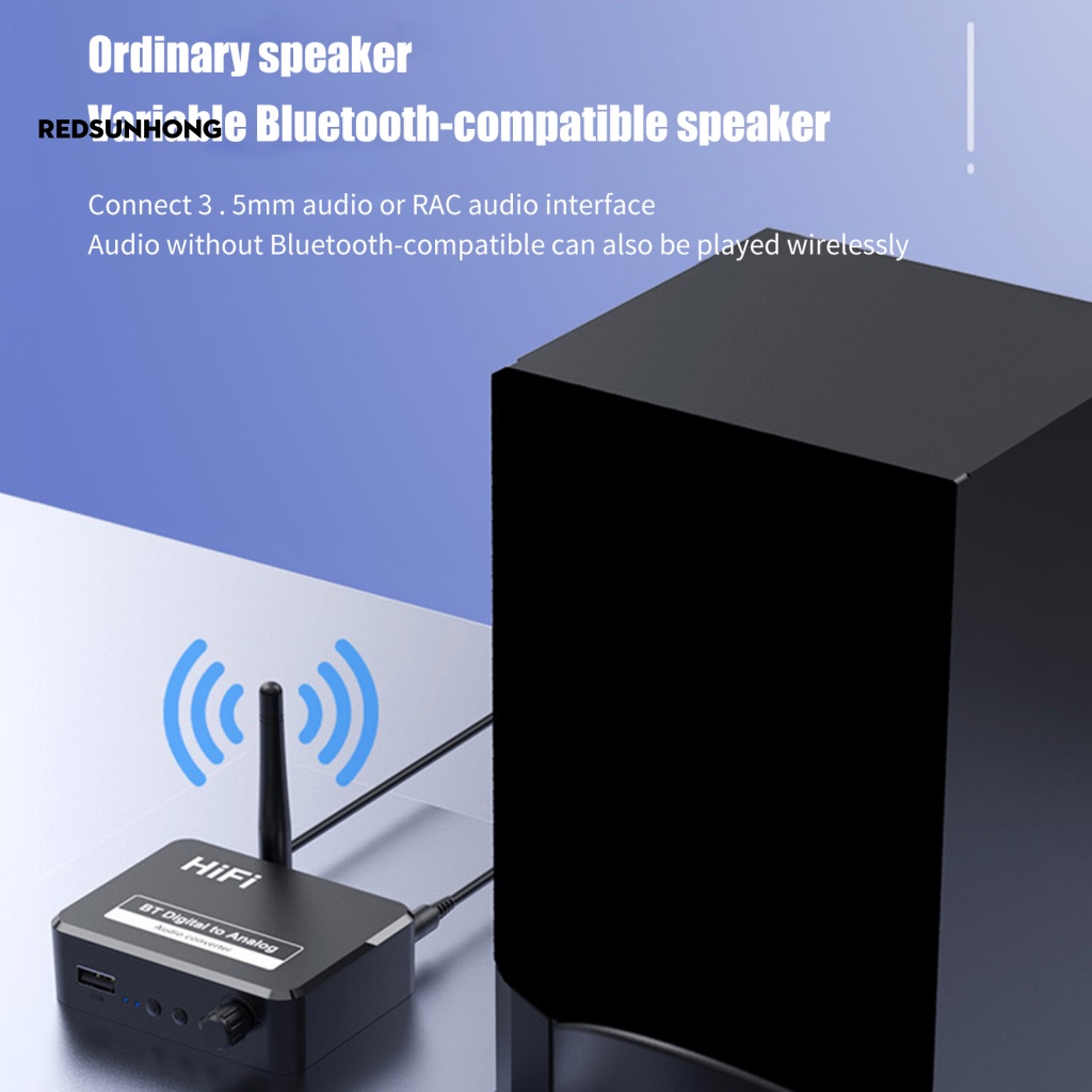 Bộ Chuyển Đổi Âm Thanh Kỹ Thuật Số Bluetooth 5.1 Sang Analog RCA Chống Nhiễm Trùng