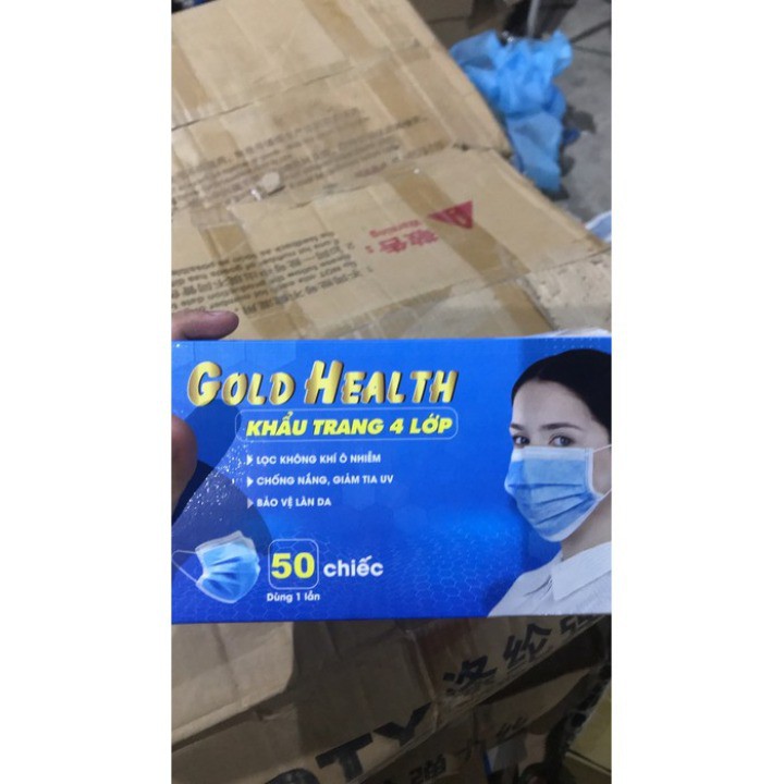 Khẩu trang y tế hộp 50 cái 4 lớp kháng khuẩn