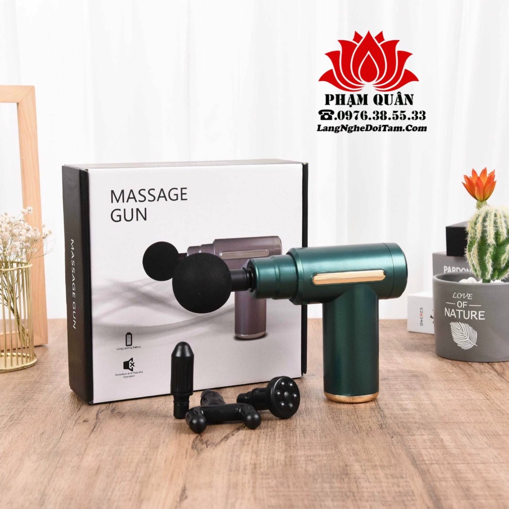 Súng massage toàn thân 6 cấp độ chuyên sâu vai lưng, giảm đau cơ