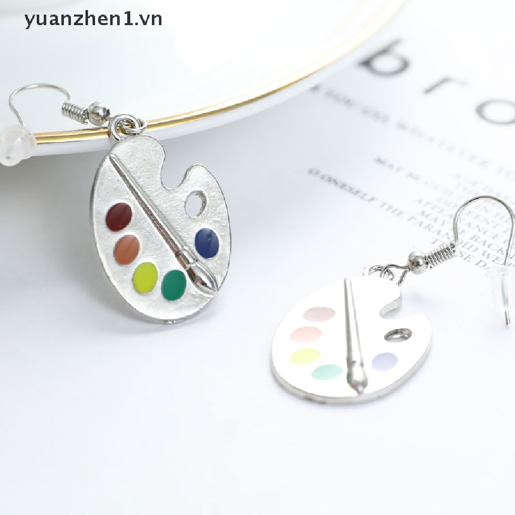 Khuyên tai mặt dây hình bảng màu thích hợp làm quà tặng cho nữ