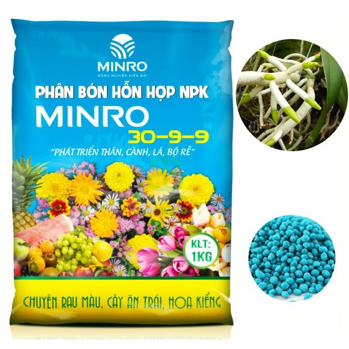 Phân Bón NPK Phát Triển Thân, Lá, Cành, Bộ Rễ MINRO 30-9-9