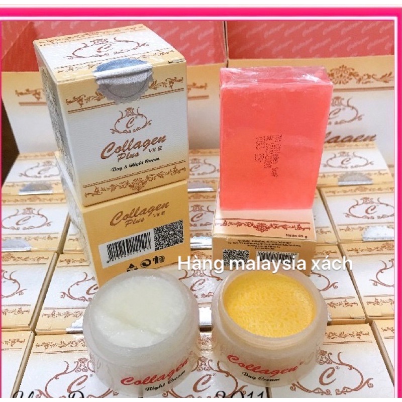 Bộ kem collagen plus vit e 701, hàng indonesia chính hãng