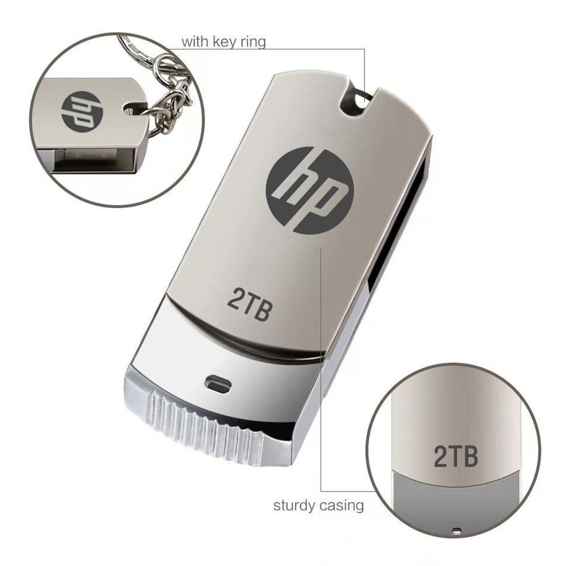 Usb HP Flash Drive256GB 128GB 512GB 1TB 2TB USB 64GB 32 16GB 8GB 4GB 2GB 1GB Có Móc Khóa