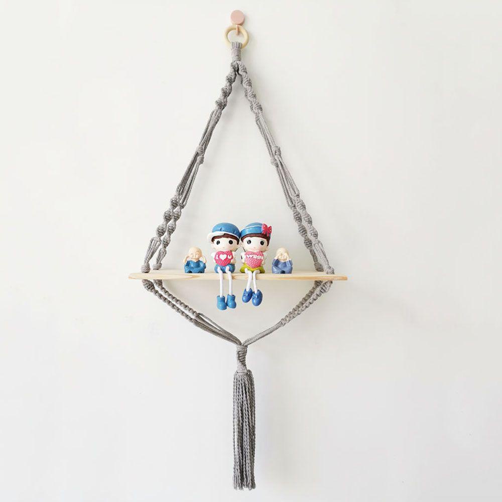 Giá Đỡ Chậu Cây Dây Thừng Cotton Bện Treo Tường Trang Trí Nhà Cửa