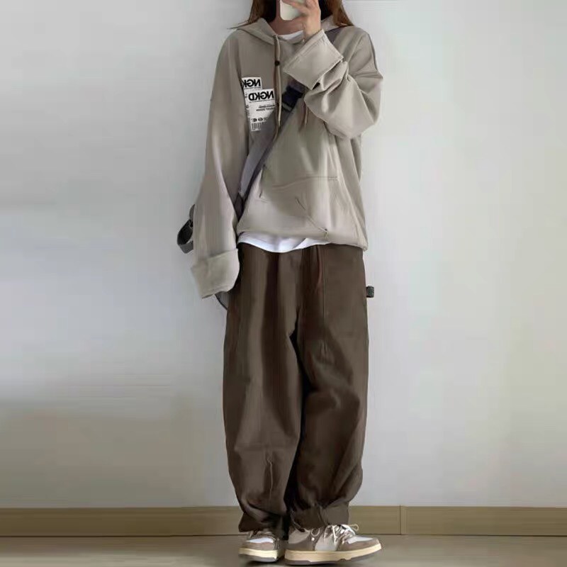 Áo hoodie form rộng dáng xuông phong cách ulzzang cá tính | BigBuy360 - bigbuy360.vn