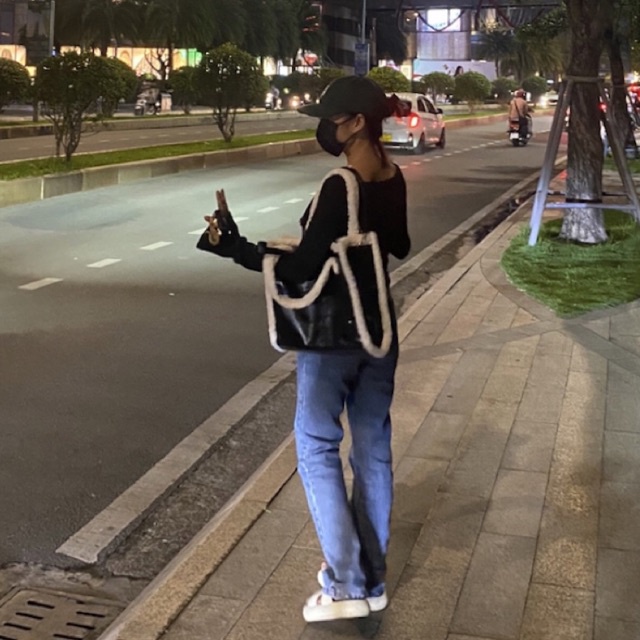 Túi Tote Nữ Mùa Hè Quai Vải Xù Form Rộng