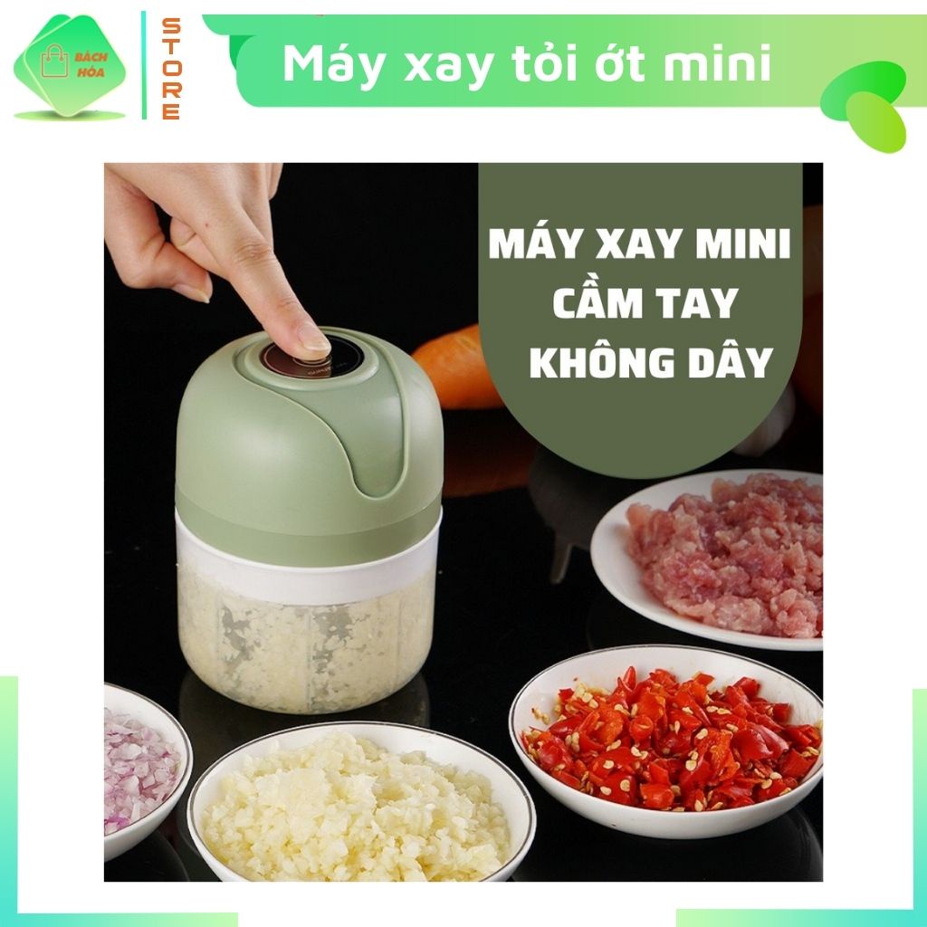 Máy Xay Nhuyễn Tỏi Ớt Mini 250ML, Máy Xay Đa Năng