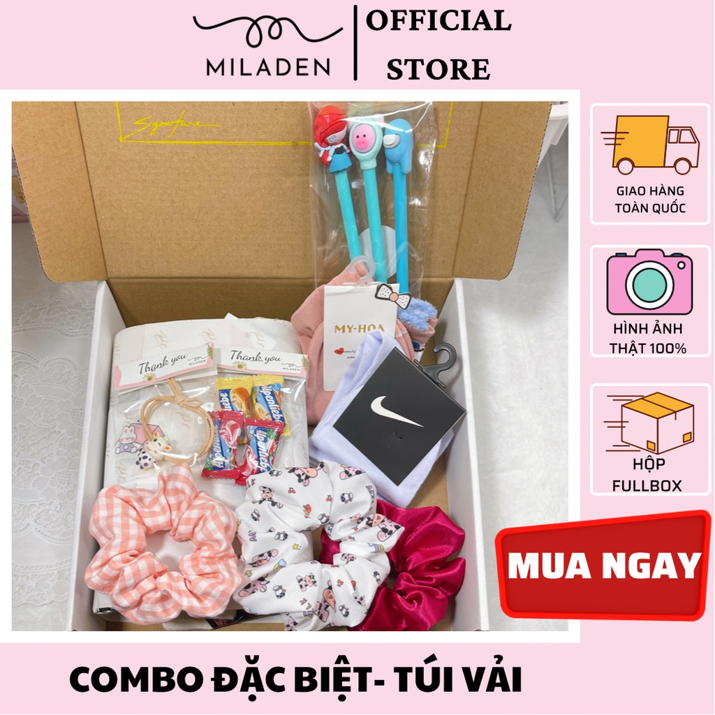 [Mã SKAMFSW175 giảm 10K đơn 50K] Combo Túi Vải Đặc Biệt Dễ Thương, Làm Quà Tặng dễ thương Túi Tote Vải, MILADEN