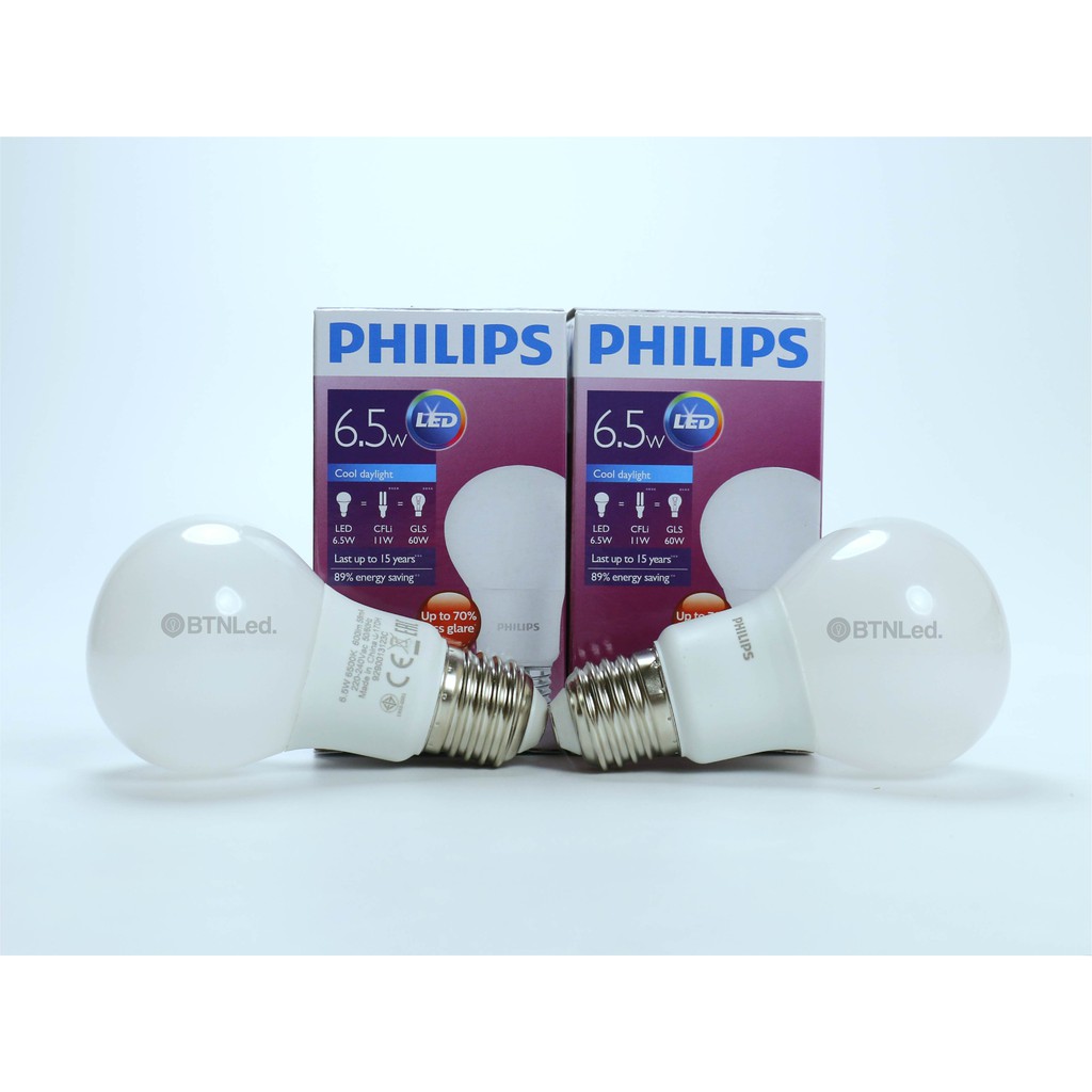 Bóng đèn PHILIPS LED Bulb 6.5W E27 A60 - [HÀNG CHÍNH HÃNG] - Công nghệ siêu sáng, giảm độ chói