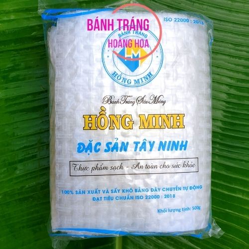 Bánh tráng trắng mỏng loại vuông - cuốn thịt - BÁNH TRÁNG HOÀNG HOA