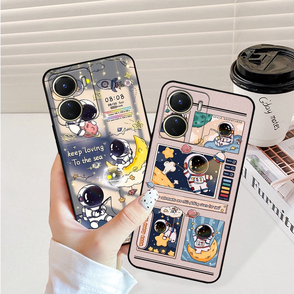 Ốp lưng Vivo Y16 hình gấu, vũ trụ ngân hà chibi. ốp chống sốc bền đẹp