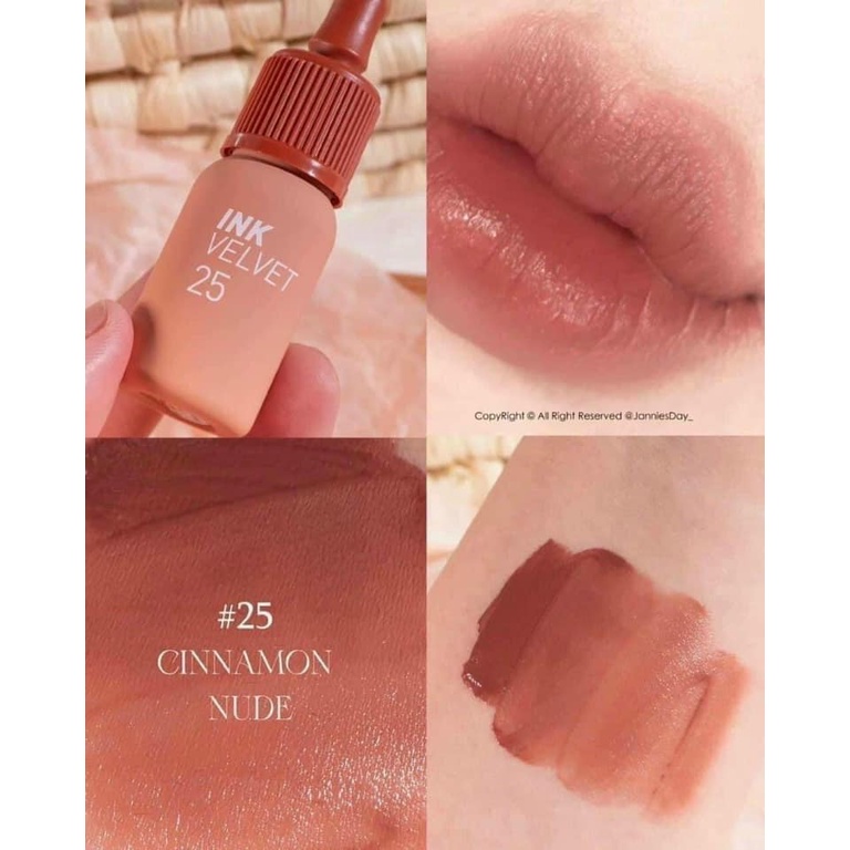Son kem lì Peripera Ink Velvet #25 Cinnamon Nude