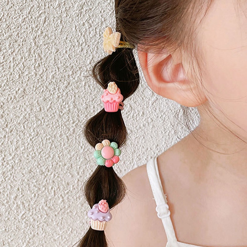 Set 10 Dây Cao Su Kiểu Hoạt Hình Dễ Thương Cho Bé