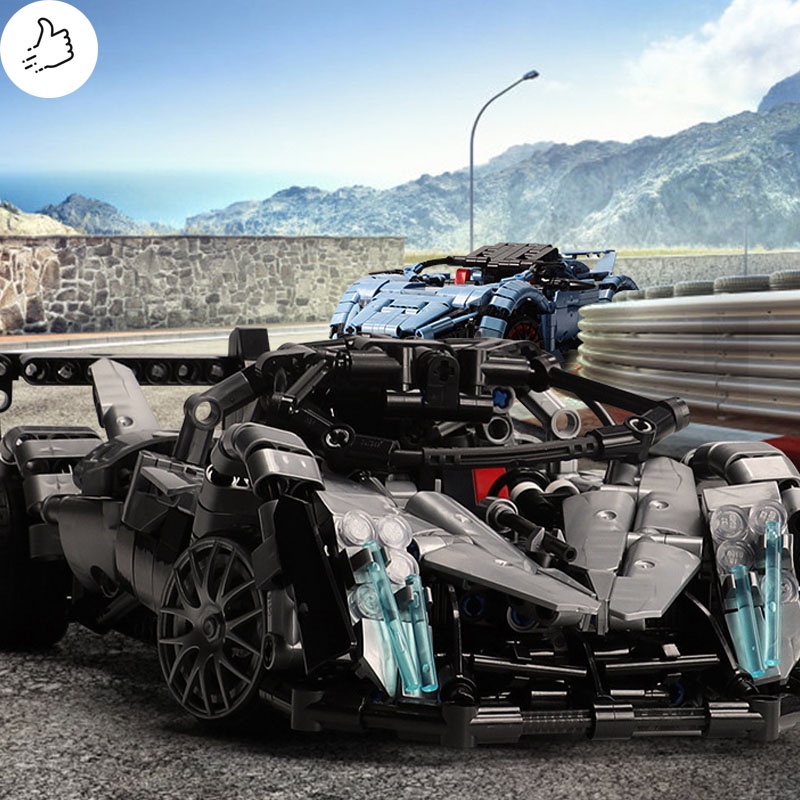 Đồ Chơi Lắp Ráp Kiểu LEGO TECHNIC Siêu Xe Lykan Hypersport Điều Khiển Từ Xa RC Model XB21001-XB21002 Với 900+ Mảnh Ghép