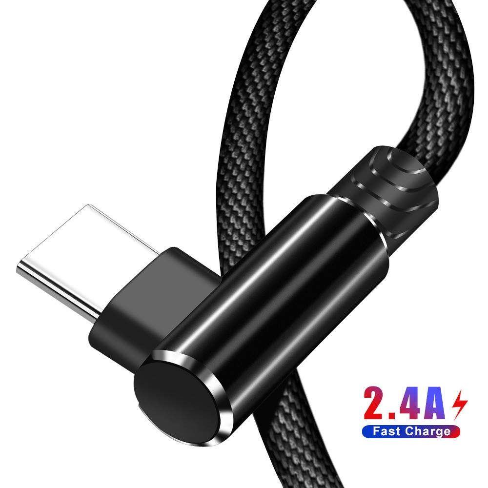 Cáp Sạc Nhanh USB Type C 2.4A 90 Độ Cho Điện Thoại Samsung Galaxy
