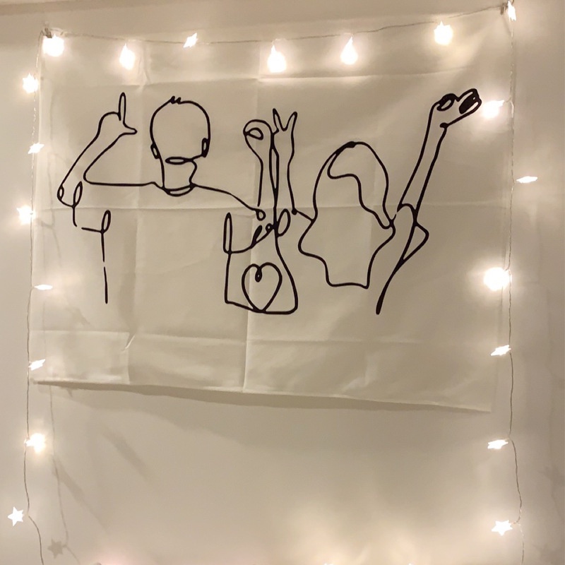Tranh vải treo tường họa tiết đôi người yêu love couple kích thước 130cmX150cm , tặng đinh móc và kẹp tranh