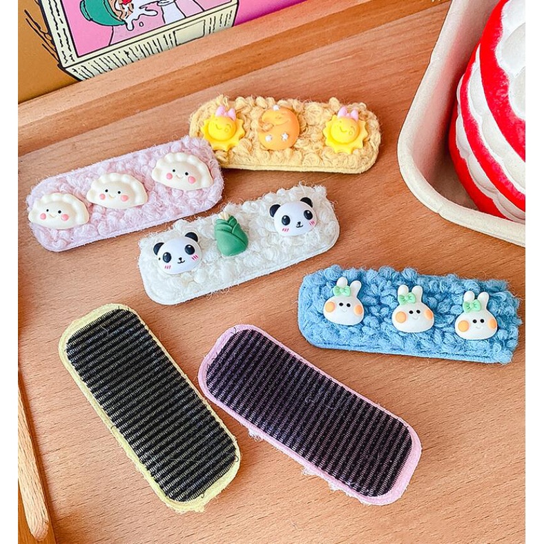 Miếng dán tóc hình gấu hoạt hình phong cách hàn quốc đáng yêu dành cho bé gái