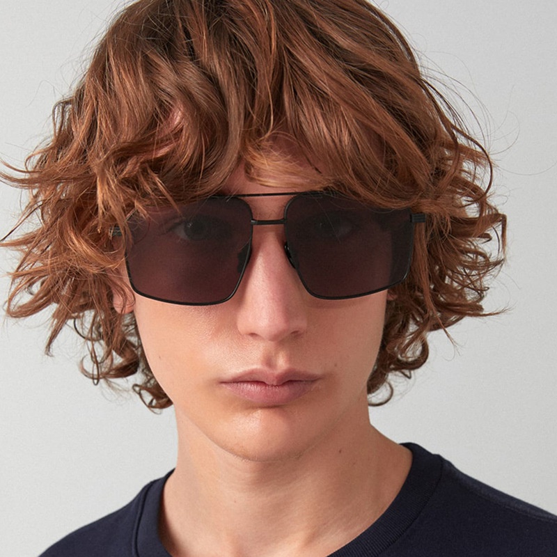 (KIQI-FASHION) COD Kính Mát Gọng Kim Loại Chống Tia Uv400 Thời Trang Cho Nam Nữ