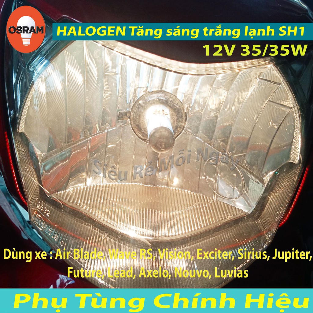 BÓNG ĐÈN OSRAM HS1 HALOGEN AIR BLADE, WAVE RS, VISION, EXCITER, SIRIUS, JUPITER, FUTURE, LEAD, AXELO, NOUVO, LUVIAS