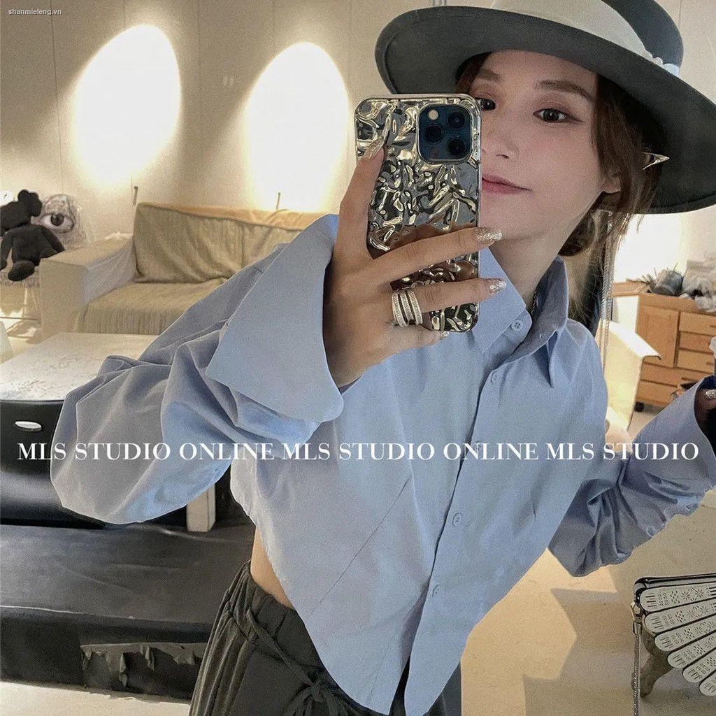 Áo sơ mi tay dài màu sắc ngọt ngào thời trang mùa thu 2021