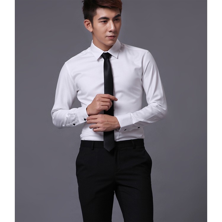 COMBO Quần ÂU Đen + Áo Sơ Mi Trắng ( Bao gồm Quần + Áo )
