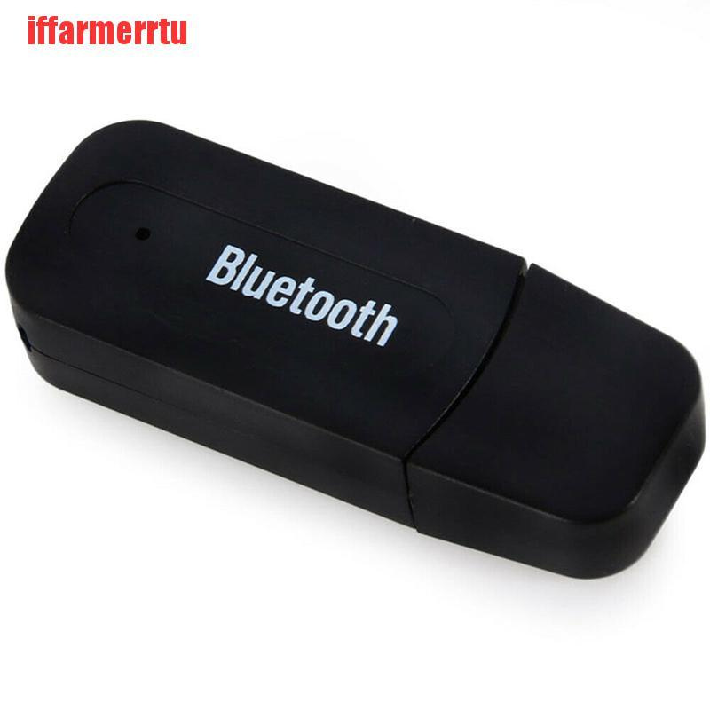 {iffarmerrtu}Bluetooth Receiver 3.5mm Aux Car Adaptor Handsfree Wireless Phone Music USB HZQ