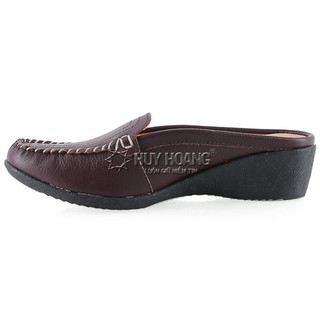 Giày sabo nữ da bò màu nâu đất PH7937