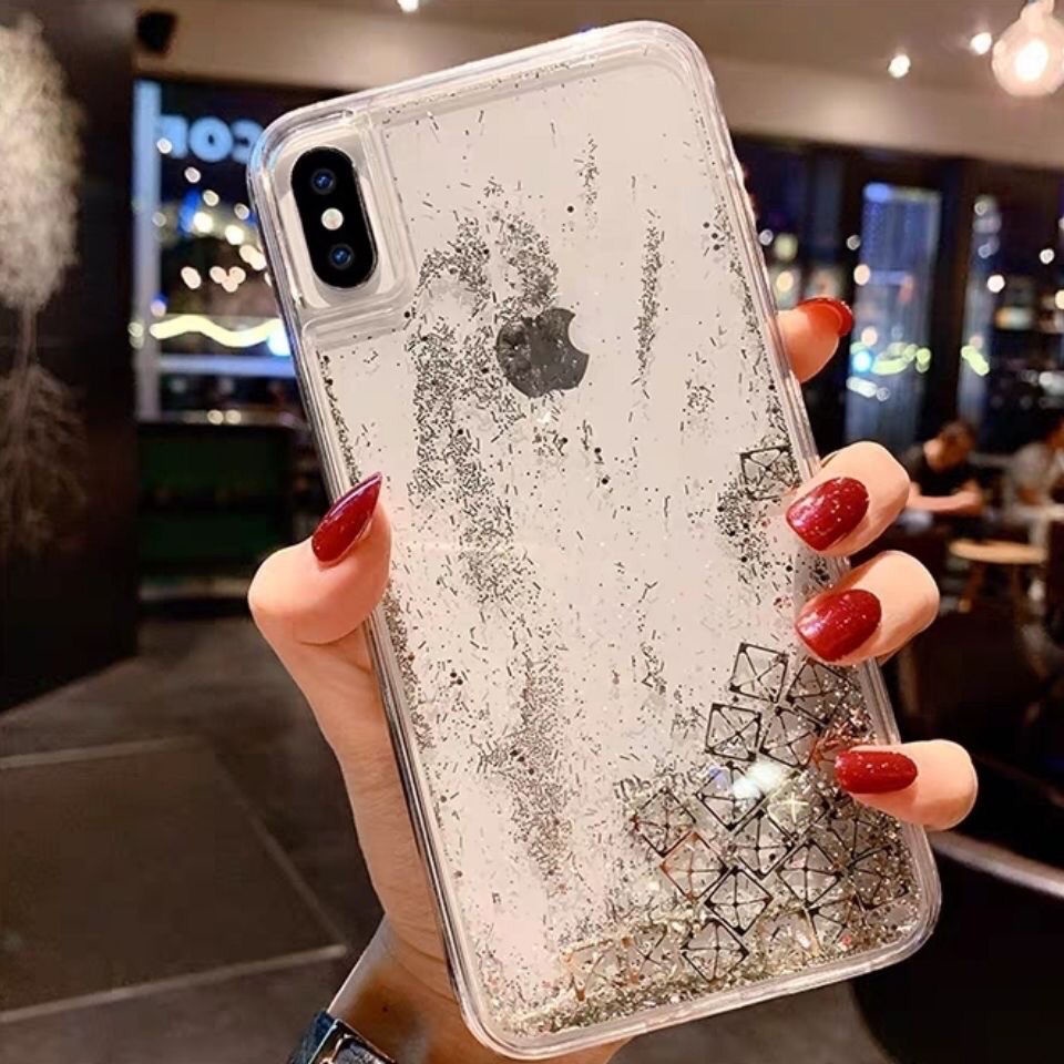 Ốp Điện Thoại Kim Tuyến Nước Làm Mát Chống Rơi Cho iPhone 13 12 11 Pro Max 7 PLUS 8plus SE XS MAX Phone Case