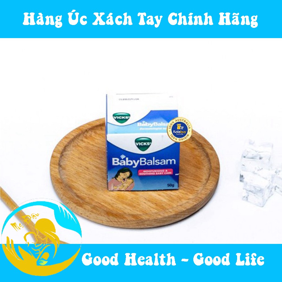 Dầu bôi ấm ngực của Úc Vicks Baby Balsam Decongestant Chest Rub 50g