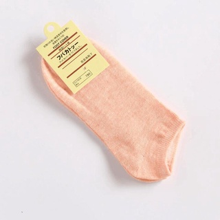 Tất vớ nữ cổ ngắn chất cotton trơn nhiều màu basic