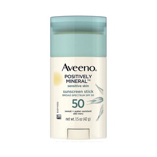 chống nắng dạng thỏi Aveeno Positively Mineral SPF 50 không nhờn, chống trôi dành cho da nhạy cảm,