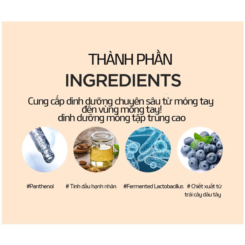 Dung dịch dưỡng móng màu hồng 8ml