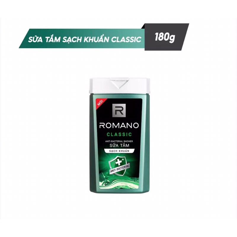 DẦU GỘI VÀ SỮA TẮM ROMANO CLASSIC 180G