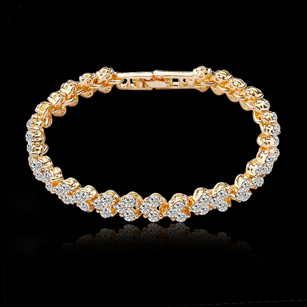 Full Cubic Zirconia Inlaid Bracelet