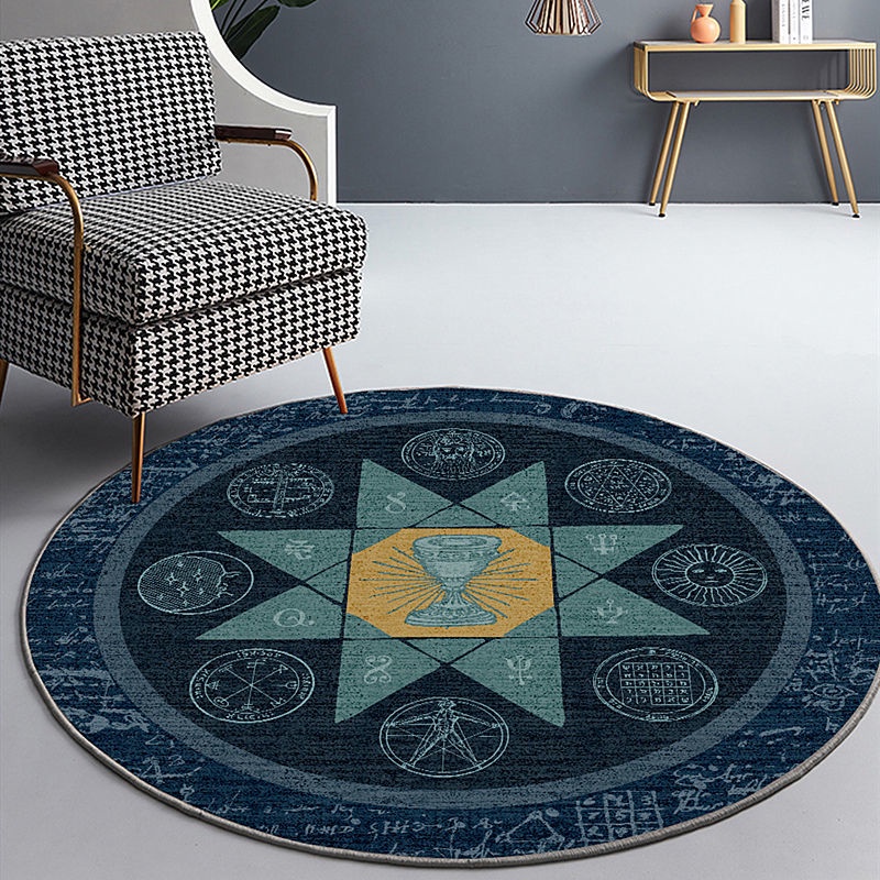 Thảm Trải Sàn Hình Tròn Phong Cách Bắc Âu Sang Trọng