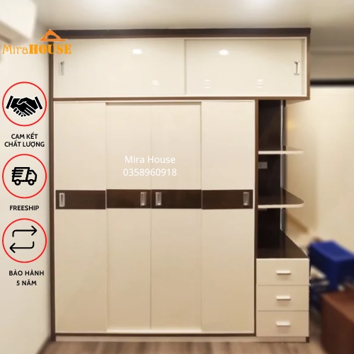 Tủ quần áo cửa lùa nhựa Đài Loan cao cấp, tủ nhưa đựng quần áo cửa đẩy, cửa trượt đựng quần áo chăn màn