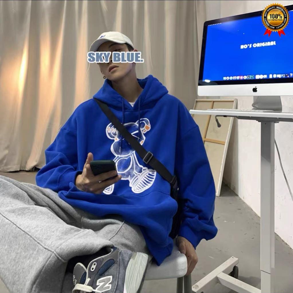 Mẫu Mới 2021) Áo Hoodie Gấu Sơn Có Mũ Nam Nữ Chất Nỉ Bông Dày Dặn Form Rộng Unisex- Áo Nỉ Nam Nữ Ulzzang Hoạ Tiết . | BigBuy360 - bigbuy360.vn