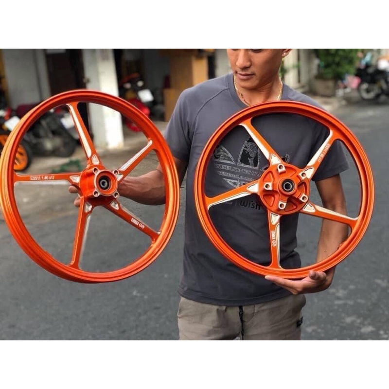 Mâm enkei cnc ex 150 mẫu 5 cây xéo