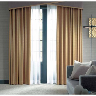 [Vàng kem nhã nhặn] Rèm cửa phòng ngủ cao cấp, rèm cửa sổ chống nắng treo tường decor phòng ngủ