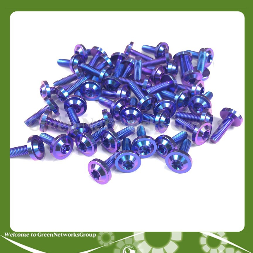 Ốc GR5 6 ly 20 màu Xanh Tím gắn dàn áo, baga, ốp pô, đít pô, dè trước exciter, winerX Greennetworks