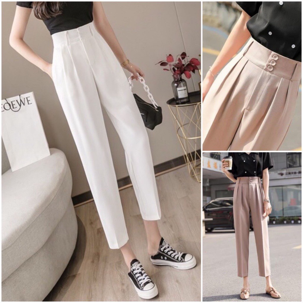 QUẦN BAGGY cạp bản to 3 khuy siêu sang hàng mới xưởngmaykimniên_M420