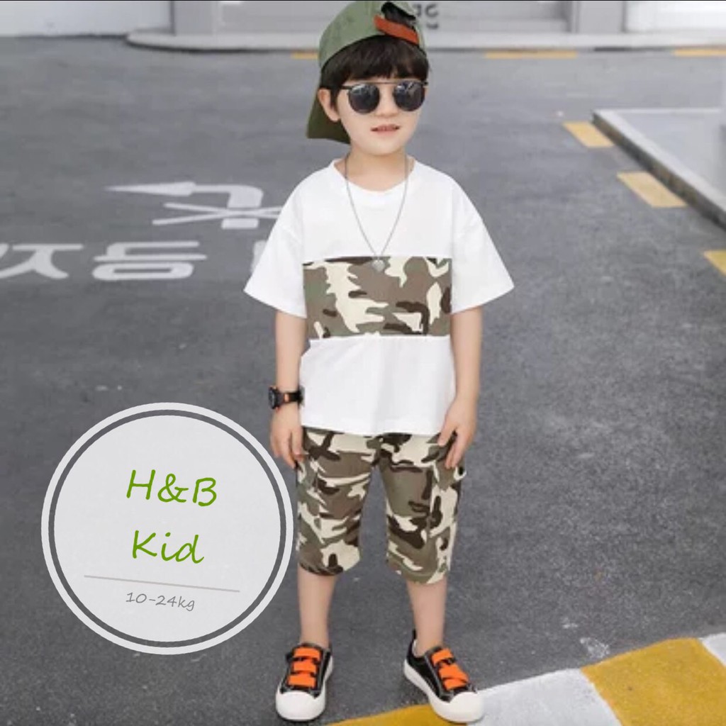Sét rằn ri cực cá tính cho bé trai, chất liệu cotton phối thô hàn mềm mát mặc đi học đi chơi