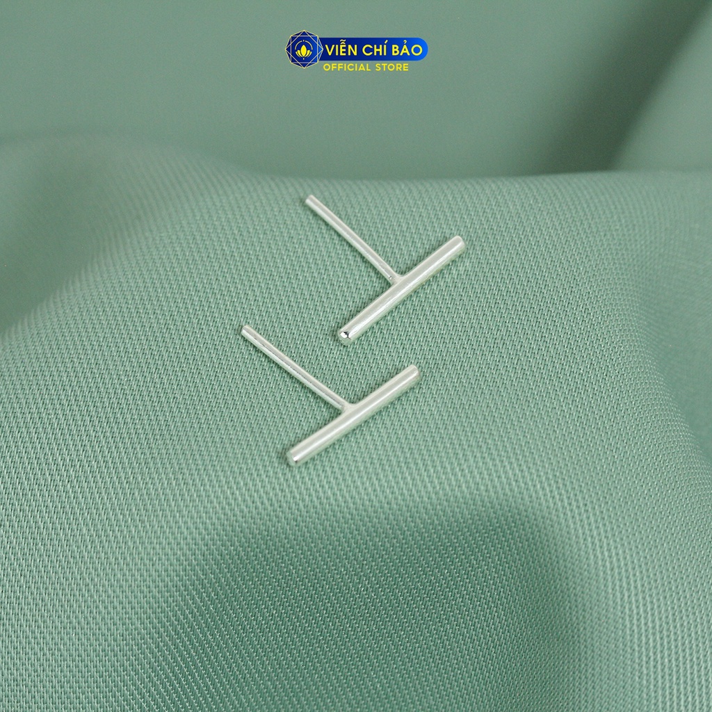 Bông tai bạc nữ thanh dài chất liệu bạc 925 thời trang phụ kiện trang sức Viễn Chí Bảo B400762