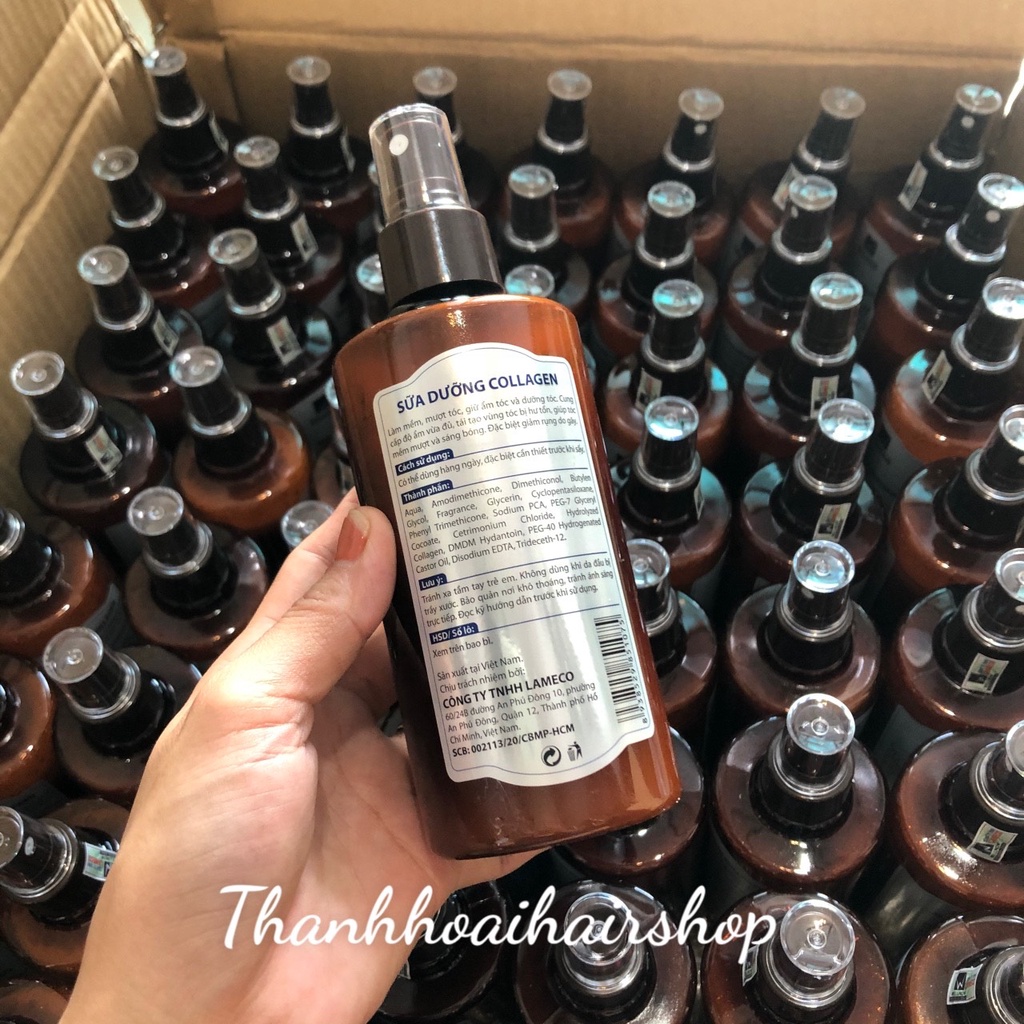 Sữa dưỡng phục hồi tóc hư tổn collagen Wellnow 250ml
