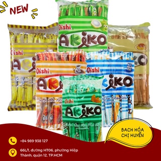 Snack que nhân sữa / cà phê / phô mai / sữa dừa Oishi Akiko gói 160g