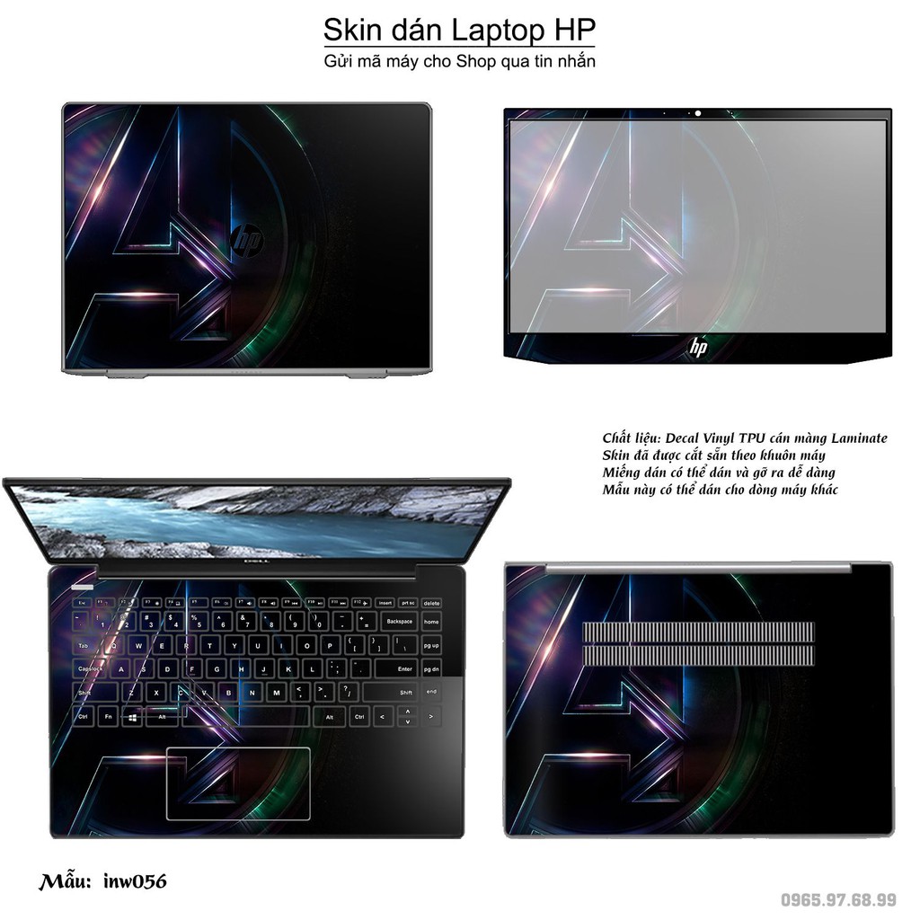 Skin dán Laptop HP in hình Inifinity War (inbox mã máy cho Shop)