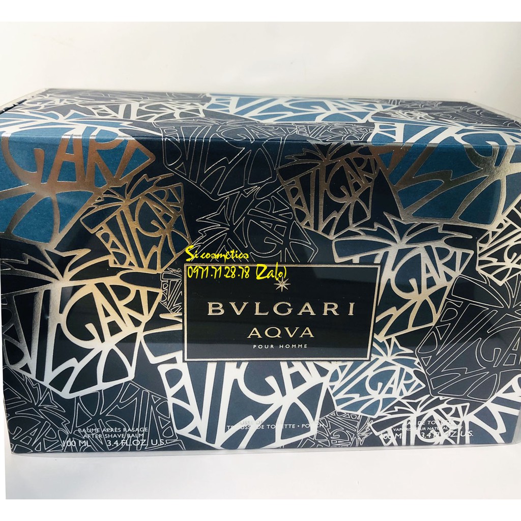 [ Tách lẻ ] Bộ nước hoa Bvlgari Aqva Pour Homme 3 món | BigBuy360 - bigbuy360.vn