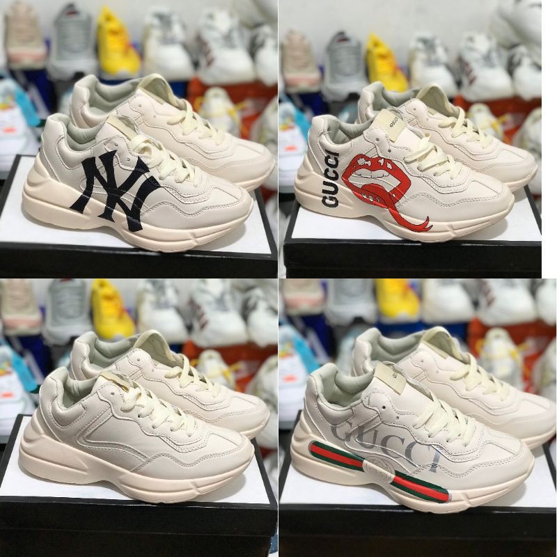 Giày thể thao guci màu kem